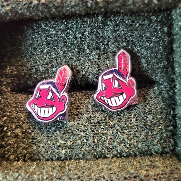 MLB Other - Cleveland Indians Wahoo Cufflinks In Original Box